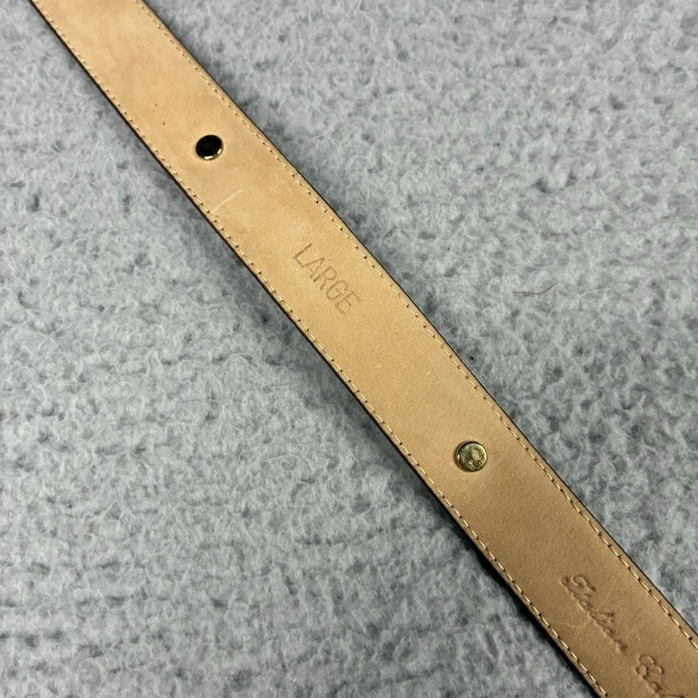 Robert Lee Morris Italian California Leather Belt Brown Gold Charm Women's Large